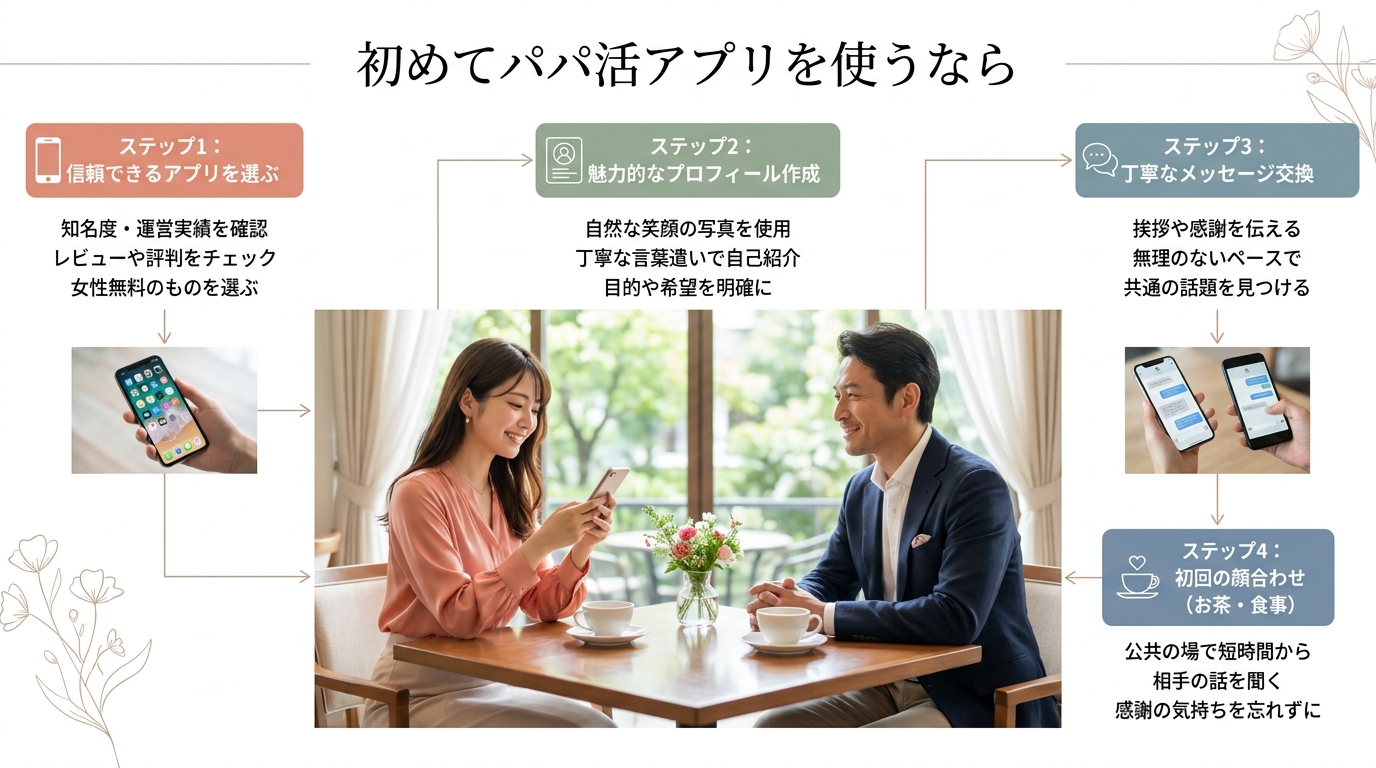 初めてパパ活アプリを使うなら