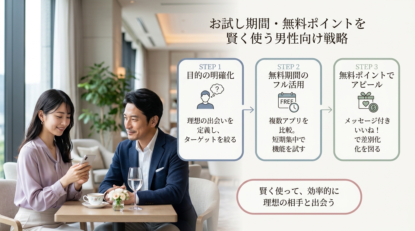 お試し期間・無料ポイントを賢く使う男性向け戦略