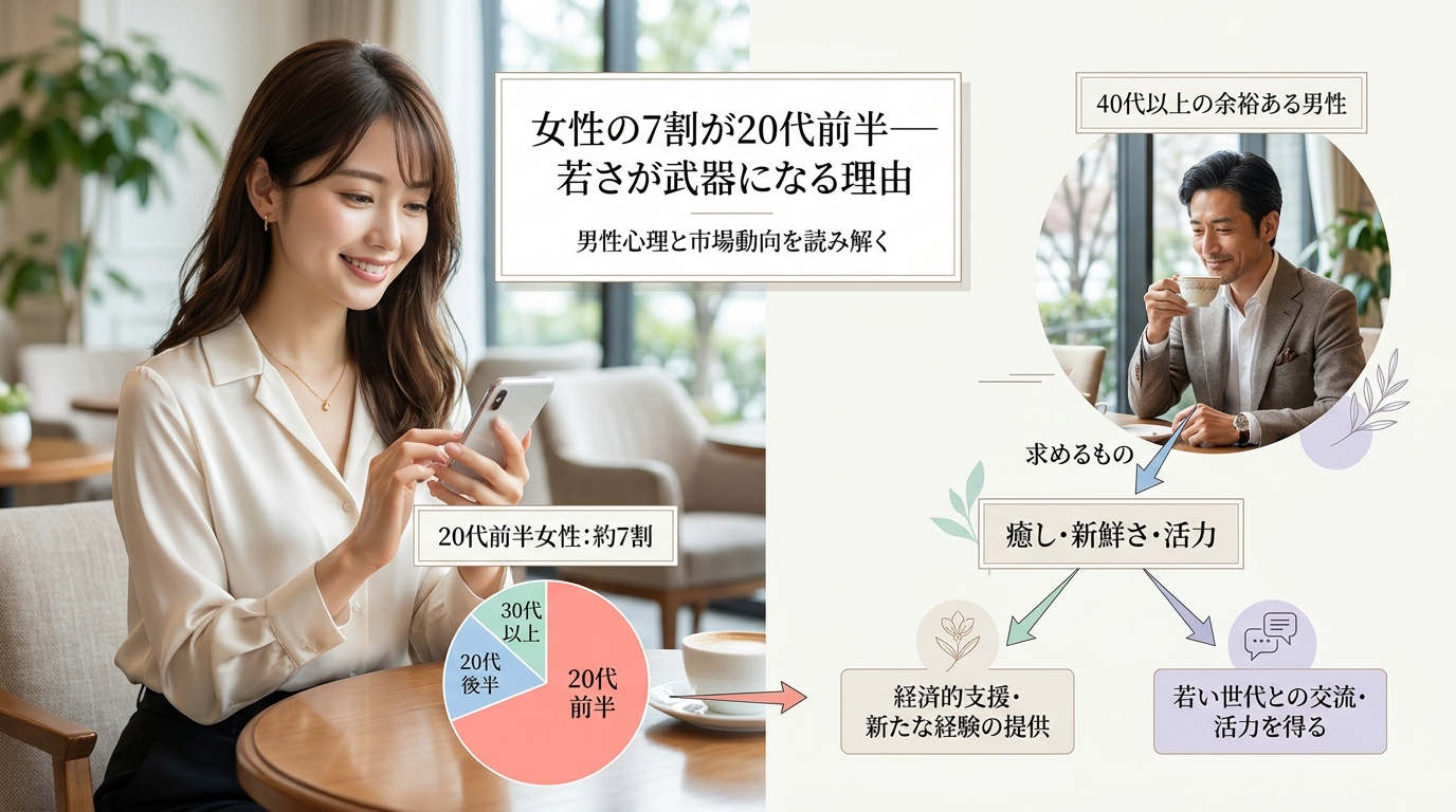 女性の7割が20代前半——若さが武器になる理由