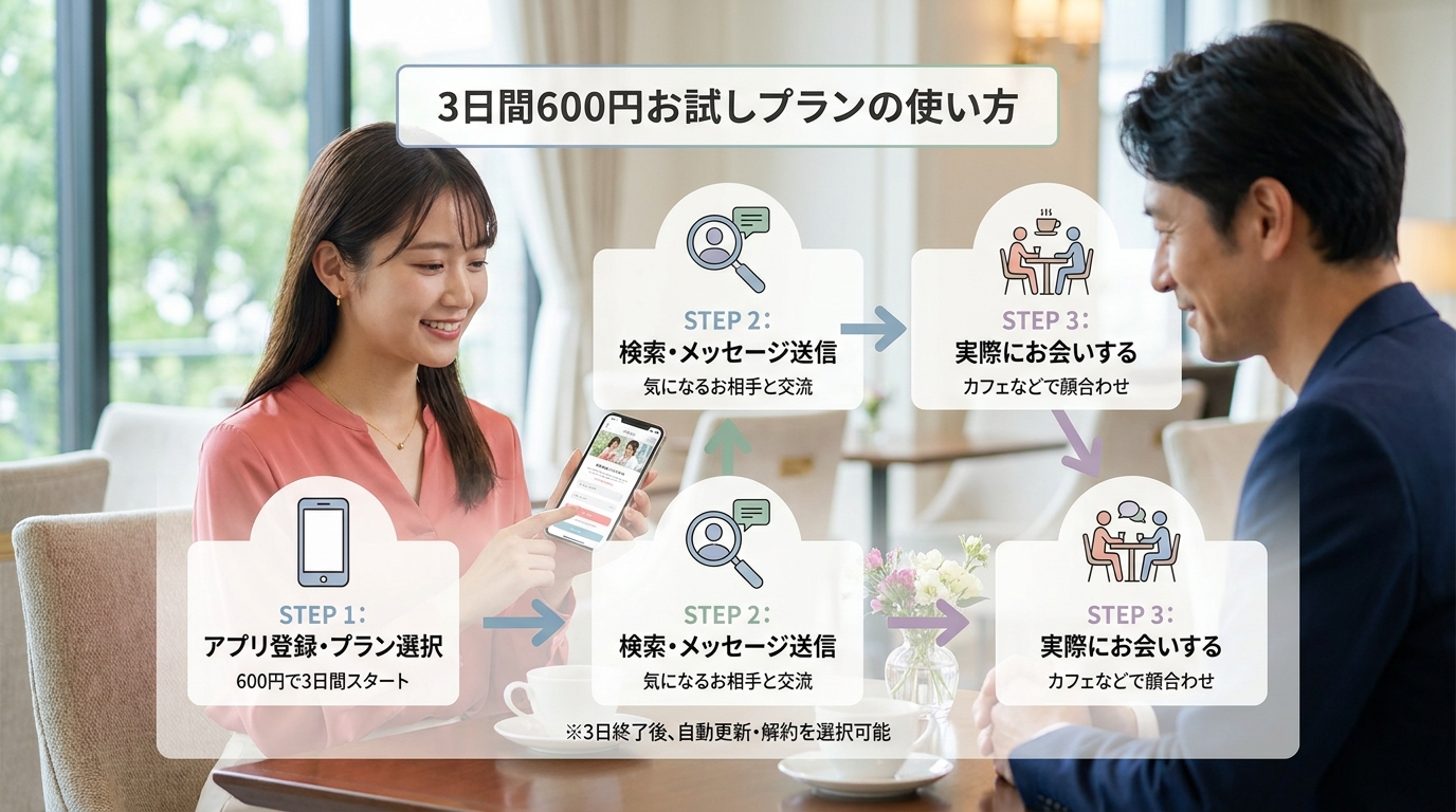 3日間600円お試しプランの使い方