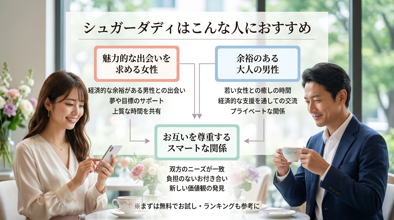 シュガーダディはこんな人におすすめ