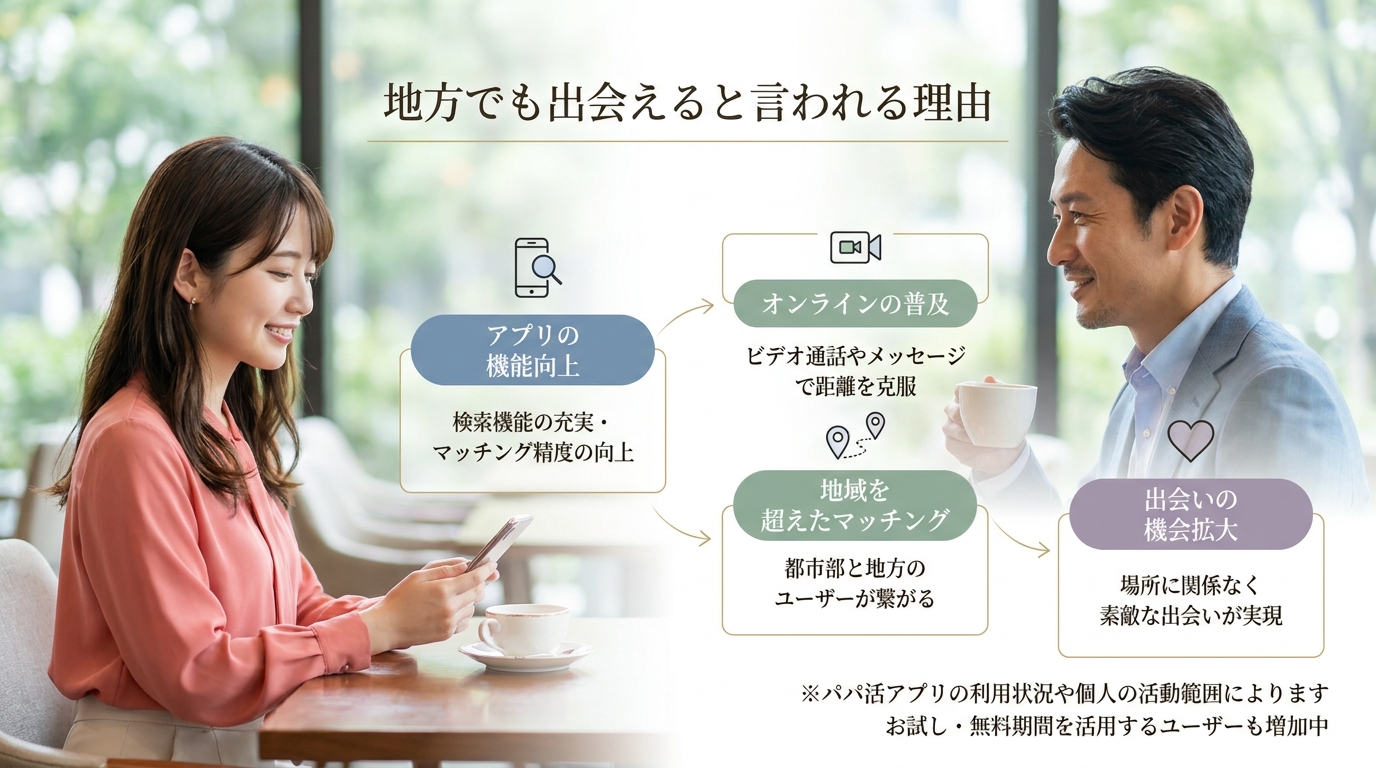 地方でも出会えると言われる理由